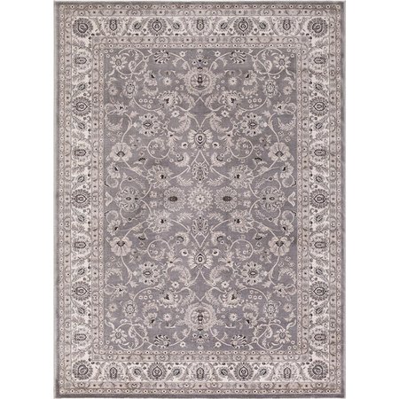 CONCORD GLOBAL 6 ft. 7 in. x 9 ft. 3 in. Kashan Bergama - Grey 28166